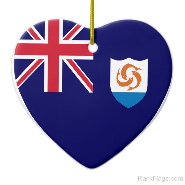 Anguilla Flag In heart Shape