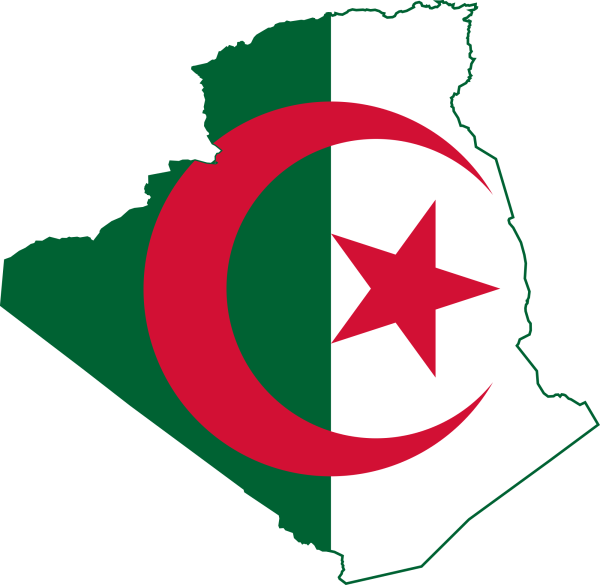 Flag Map Of Algeria
