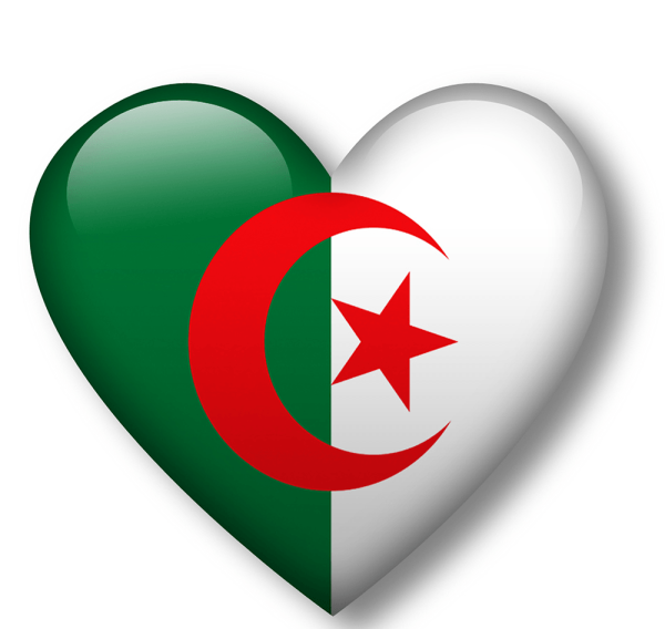 Heart Shaped Algeria Flag
