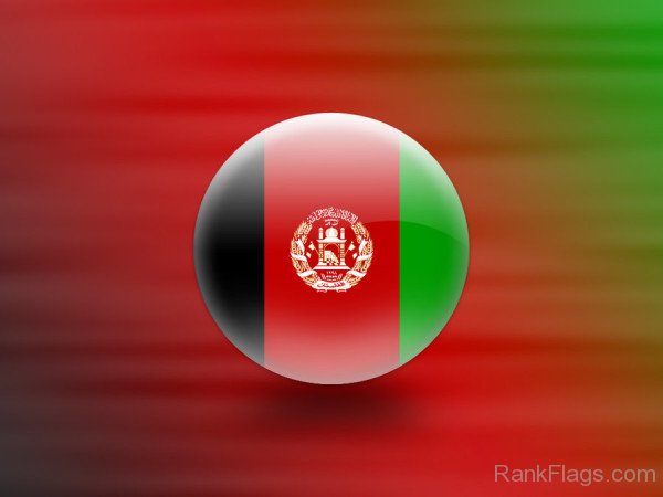 Round Shaped Afghan Flag