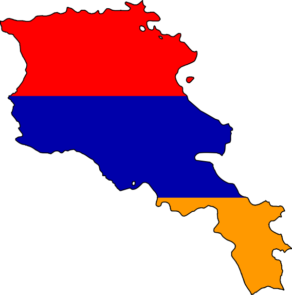 Flag Map Of Armenia