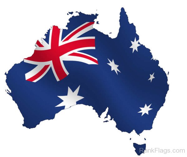 Flag Map Of Australia