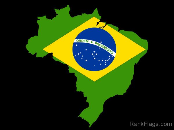 Map Flag Of Brazil And Brazilian