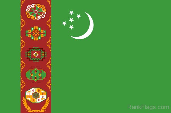 National Flag Of Turkmenistan