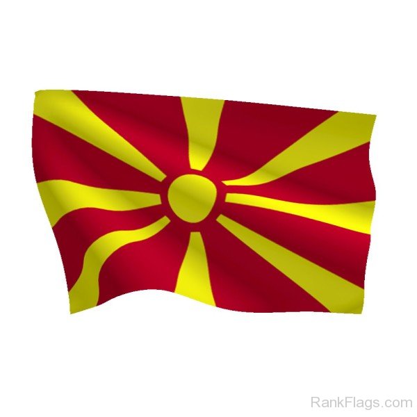 Waving Flag Image Of Macedonia