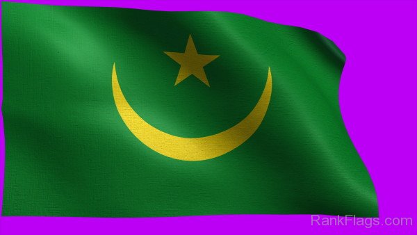 Waving flag Of Mauritania