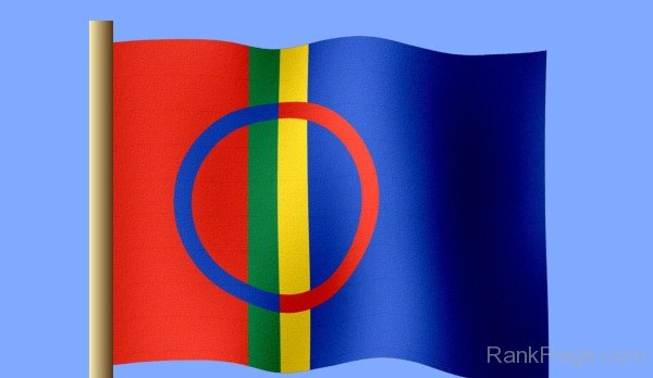 Image Of Sami Lapland Flag