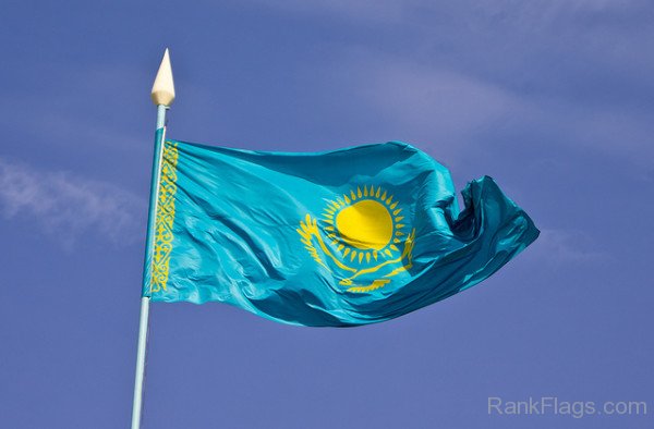 Waving Kazakhstan Flag