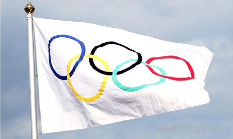 Waving Olympic Flag