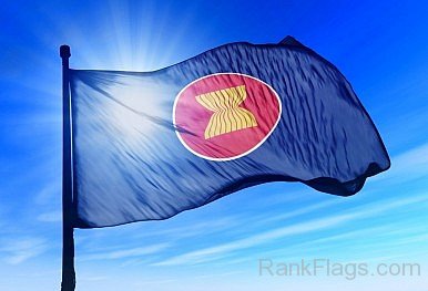 Waving ASEAN Flag
