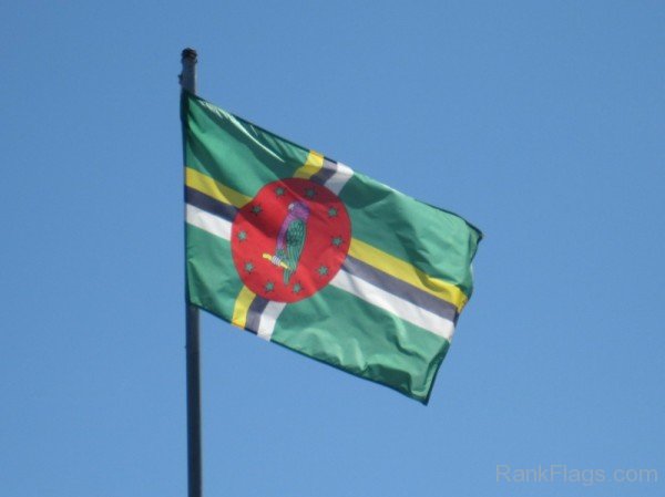 Waving Dominica Flag