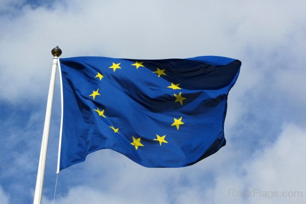 Waving European Union Flag
