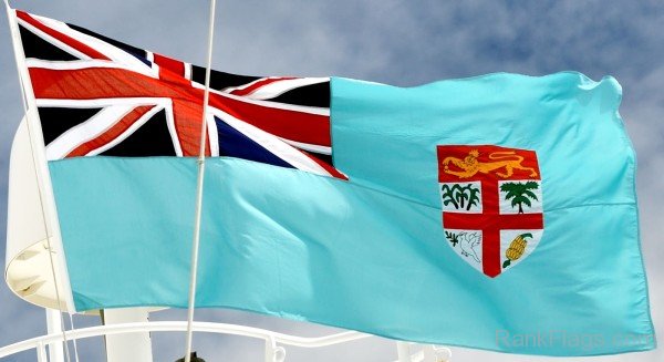 Waving Fiji Flag