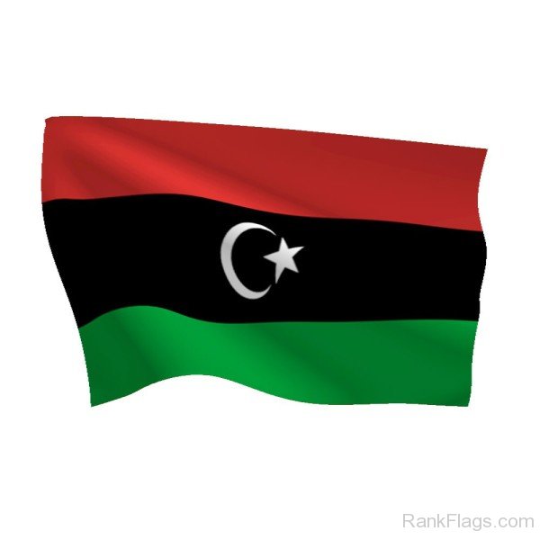 Waving Flag Of Libya