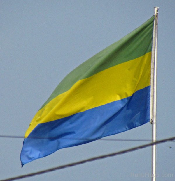 Waving Gabon Flag