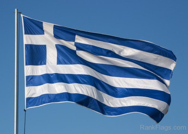 Waving Greece Flag