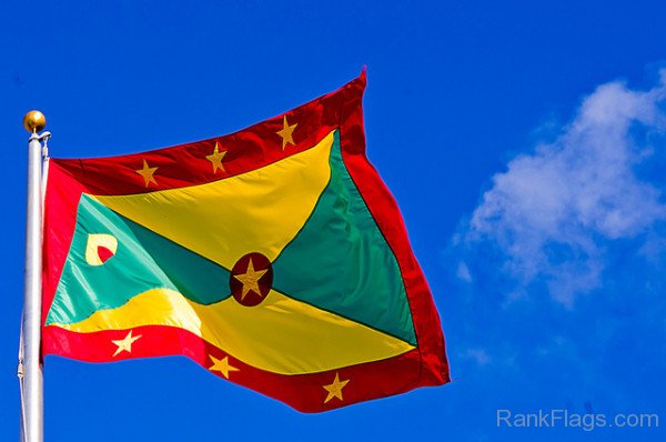Waving Grenada Flag