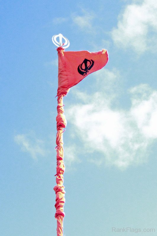 Flag Of Sikhism Religion Image