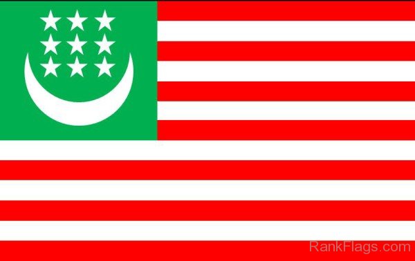 Islam America Flag
