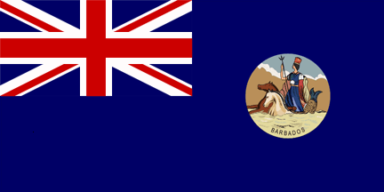 Flag Of Barbados Under British Empire -1870–1966