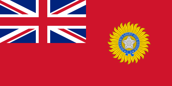 Flag Of British Raj Red Ensign Under British Empire -1858-1947