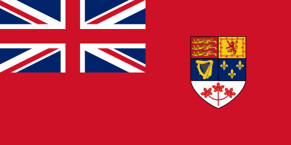 Flag Of Canadian Red Ensign Under British Empire -1957-1965