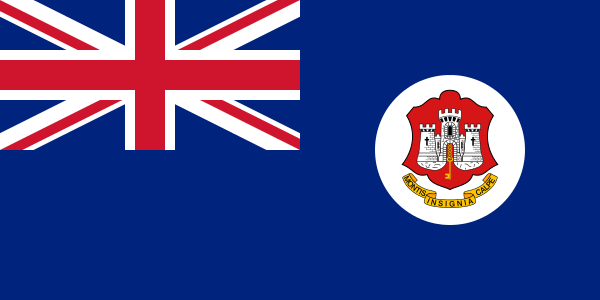 Flag Of Gibraltar Under British Empire -1875-1921
