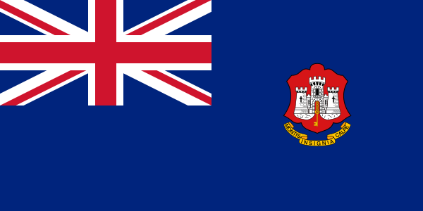 Flag Of Gibraltar Under British Empire -1921-1939
