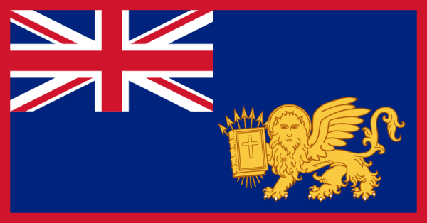Flag Of United States Of Ionian Islands Under British Empire -1815-1865