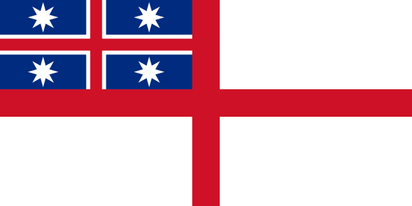 Flag Of United Tribes Of New Zealand Under British Empire -1834-1840